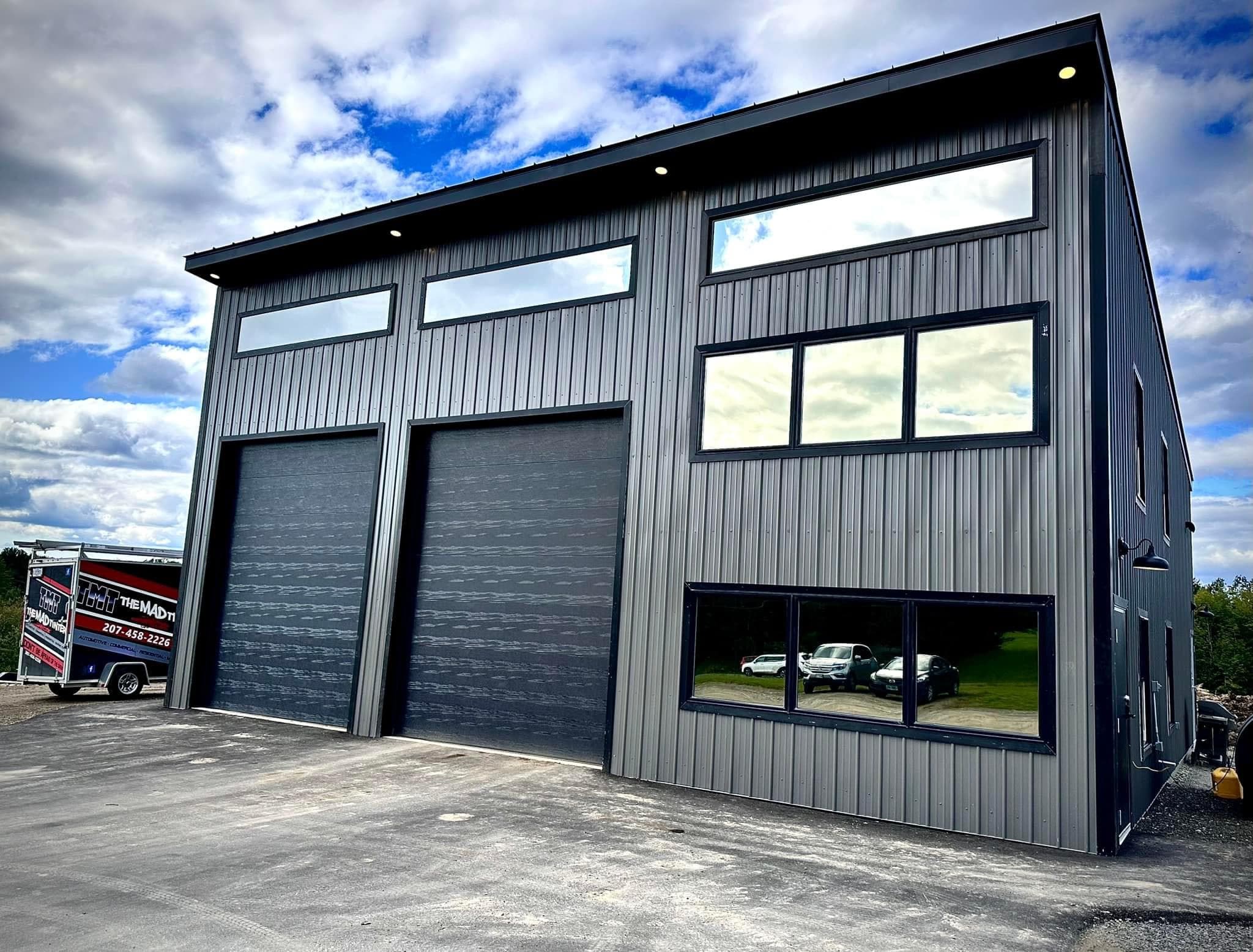 Commercial building with professional window tinting