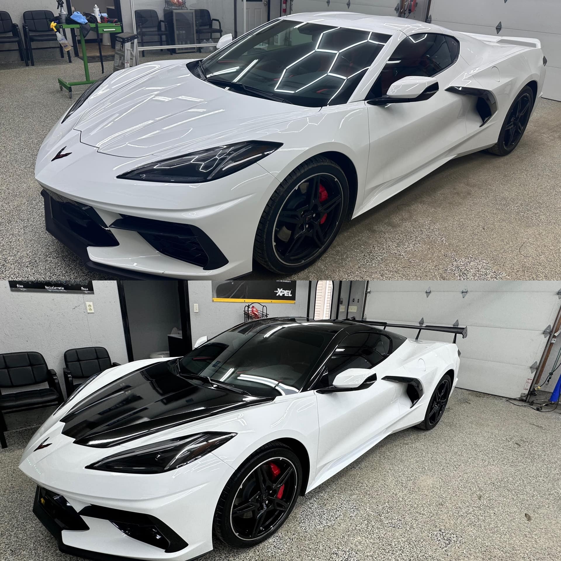 White Corvette Window Tint